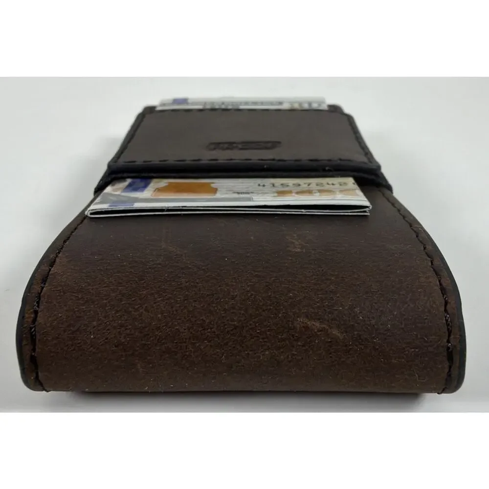 PROOF Men’s Solid Wallet Billfold Brown/Gray Logo w/ Custom Name on It - New